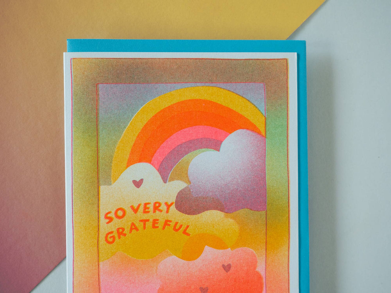 Grateful Sky - Risograph Greeting Card