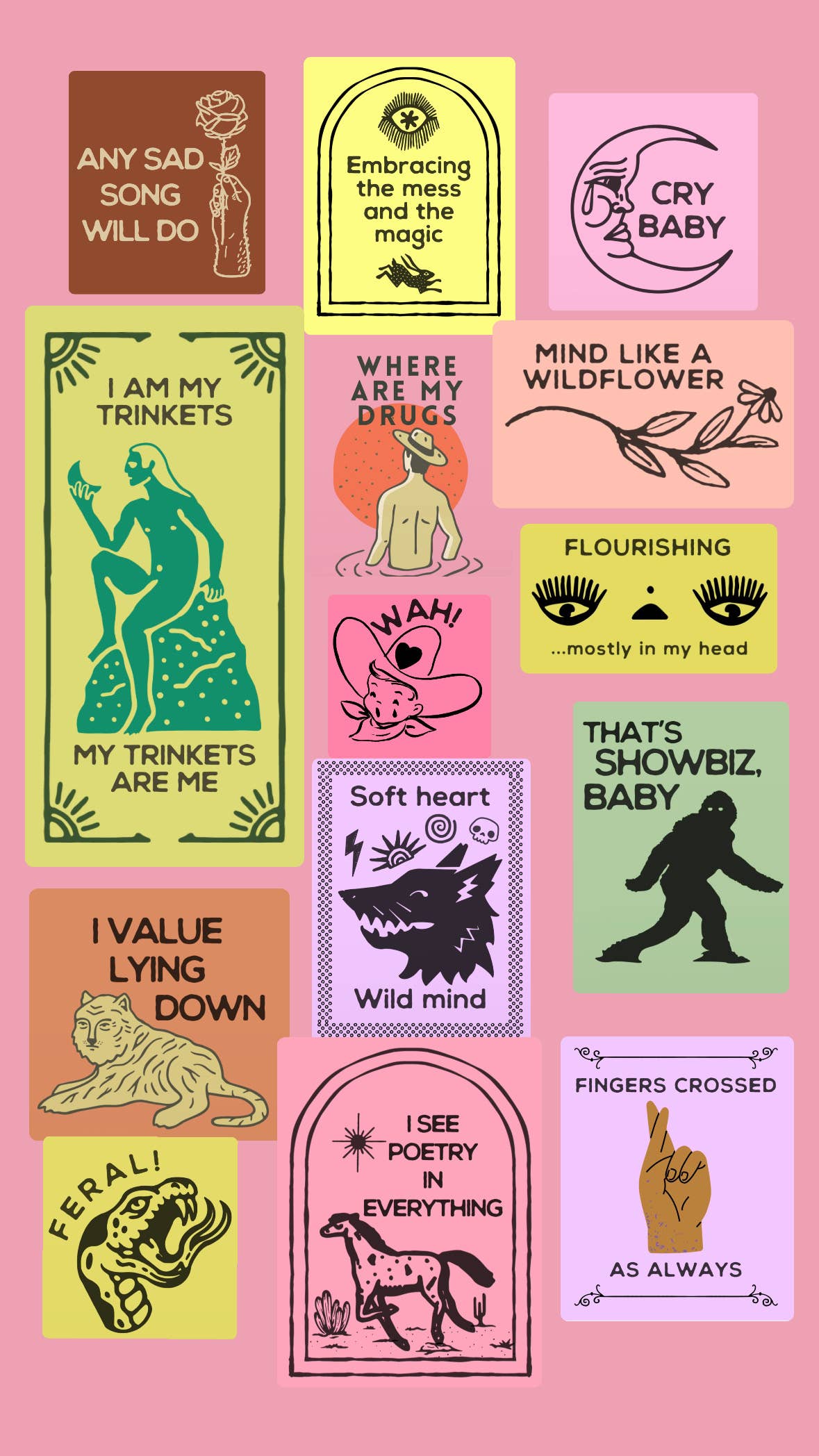 Brass Earth - Any Sad Song Will Do Vinyl Sticker