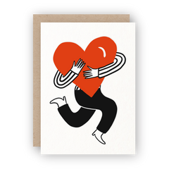 Holding Your Heart Letterpress Greeting Card