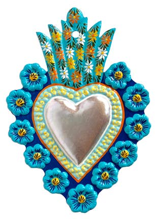 Blue Milagro Heart Magnet, USA