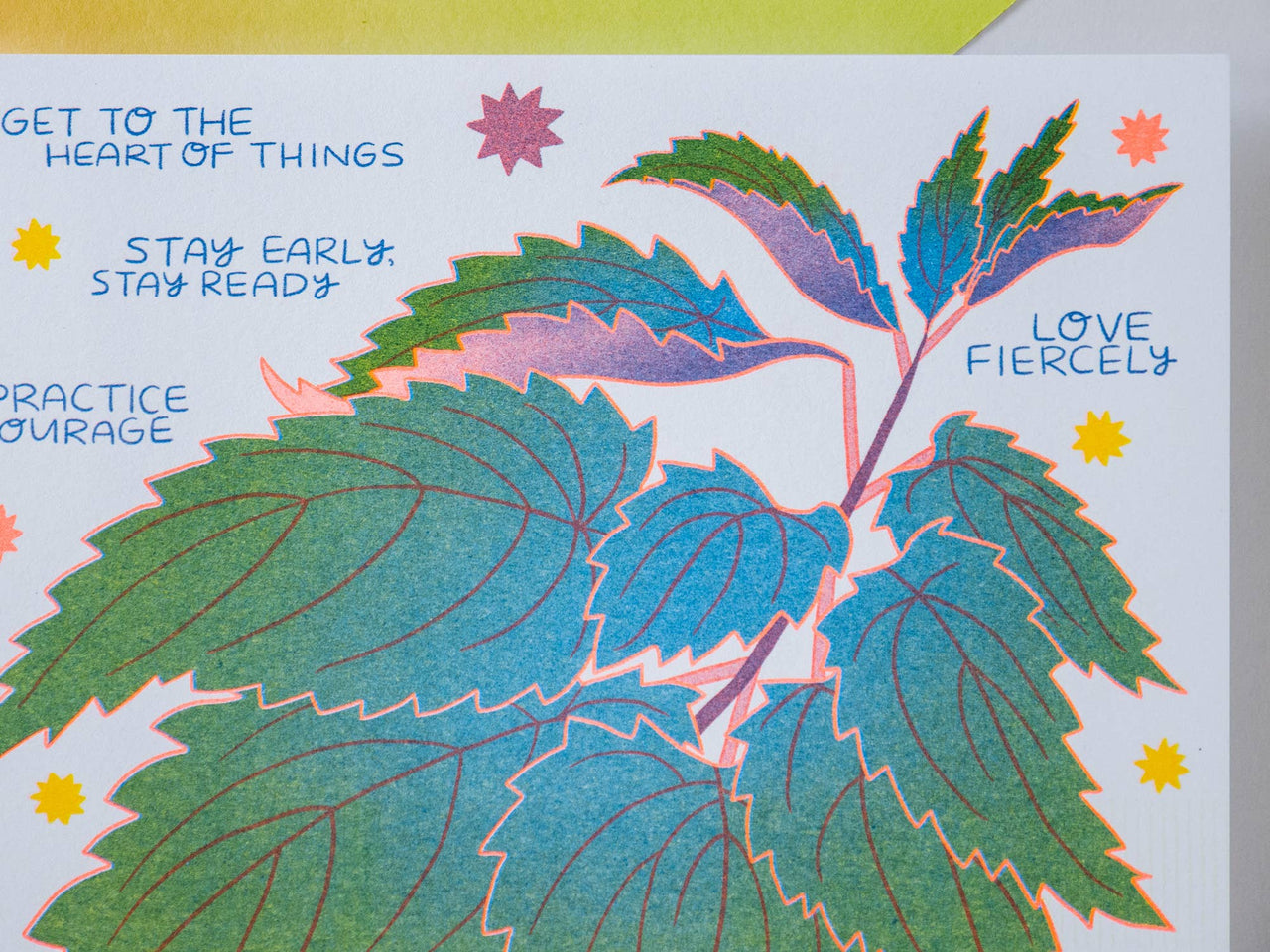 We Can Know Like Nettles - Risograph Art  Print