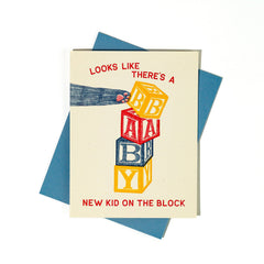 New Kid on the Block - Risograph Baby Card