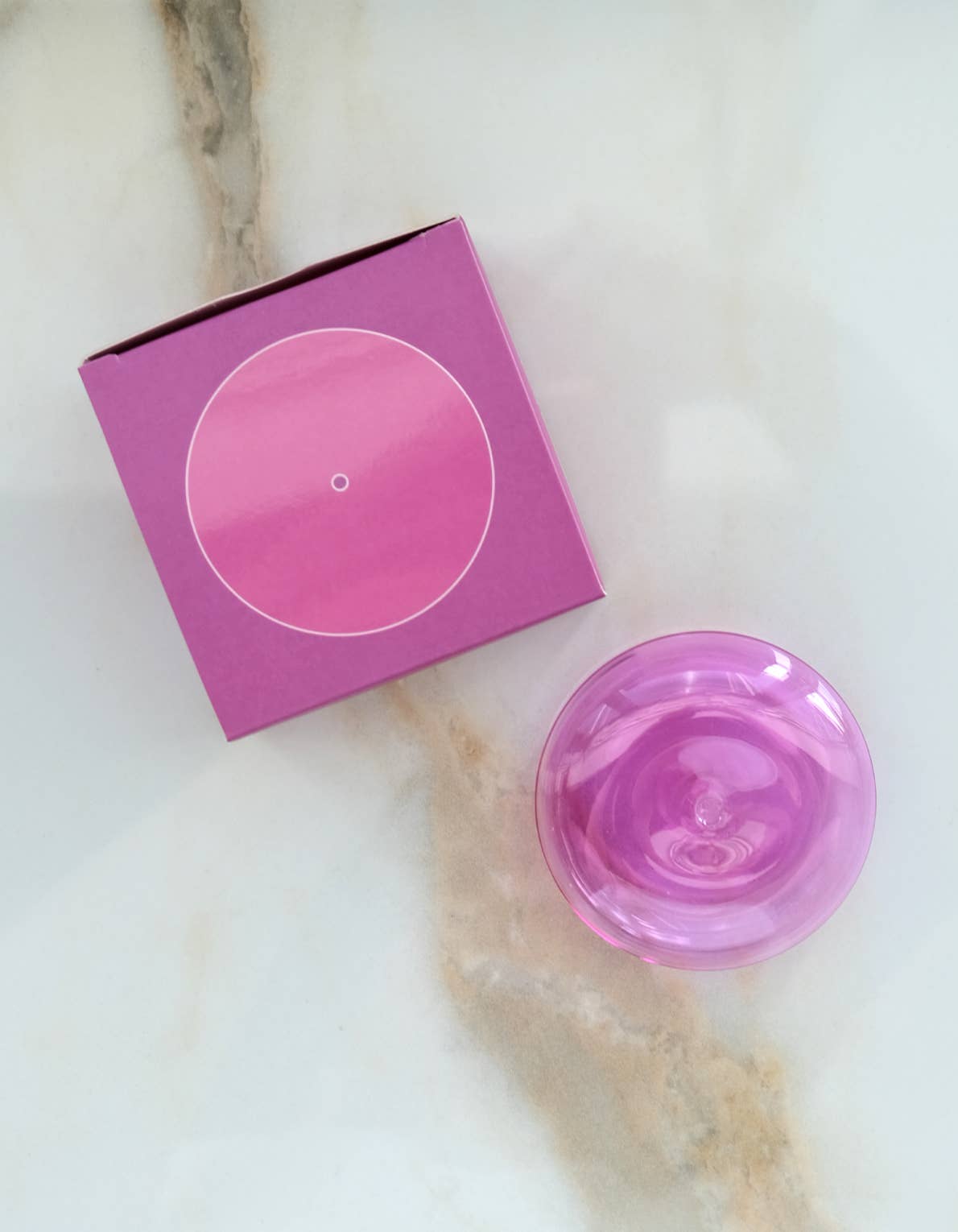 Glass Bubble Incense Holder : Orchid Translucent