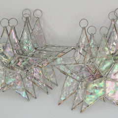 STAINED GLASS STARS - HANDMADE - FLAT       BEST SELLER!: ASSORTMENT OF COLORS