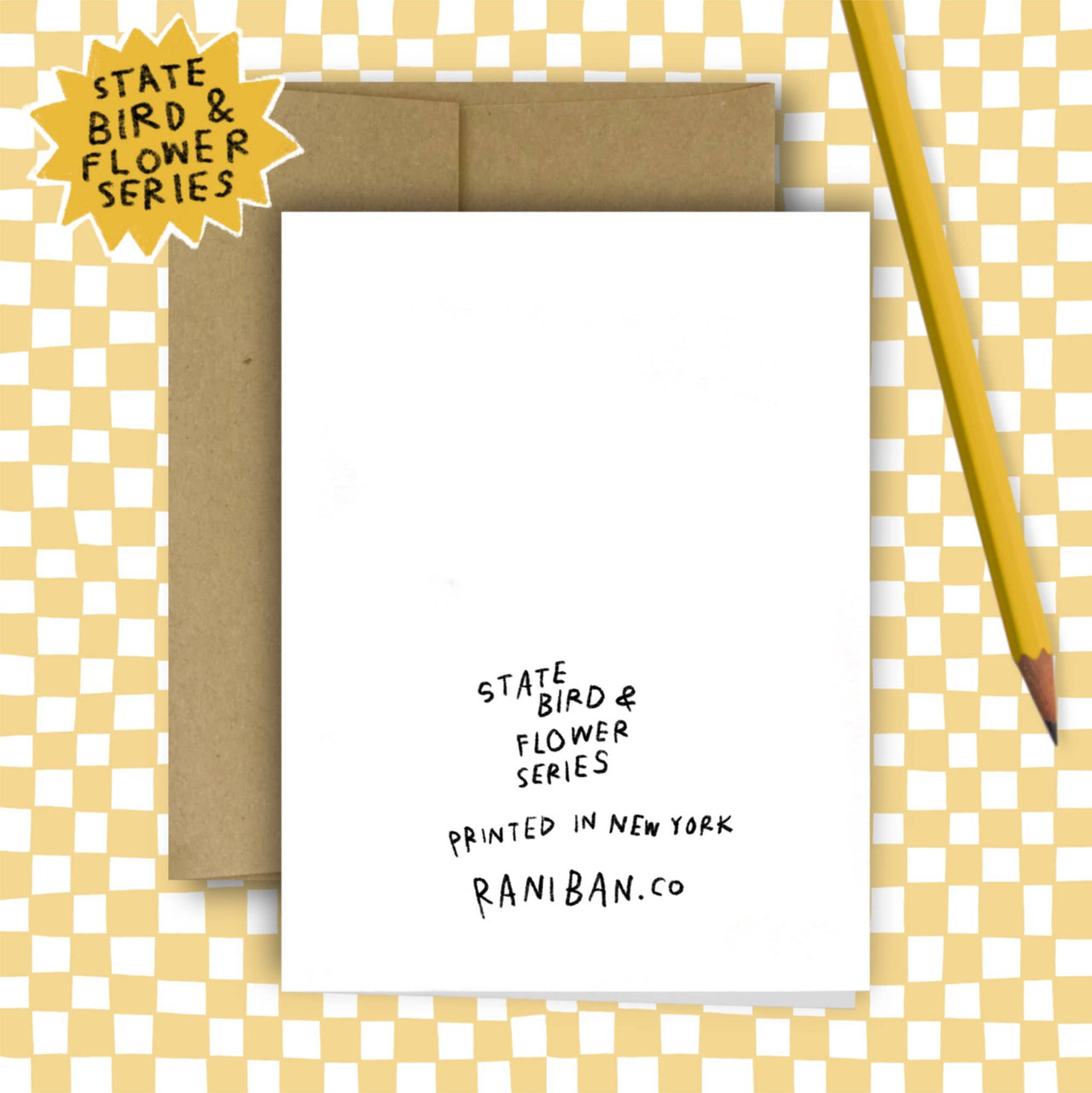 NEW MEXICO State Flower & Bird Greeting Card
