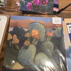 Fenn Fire Studio - Print 12”x12” - Foothills Prickly Pear