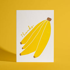 Thanks A Bunch Letterpress Greeting Card