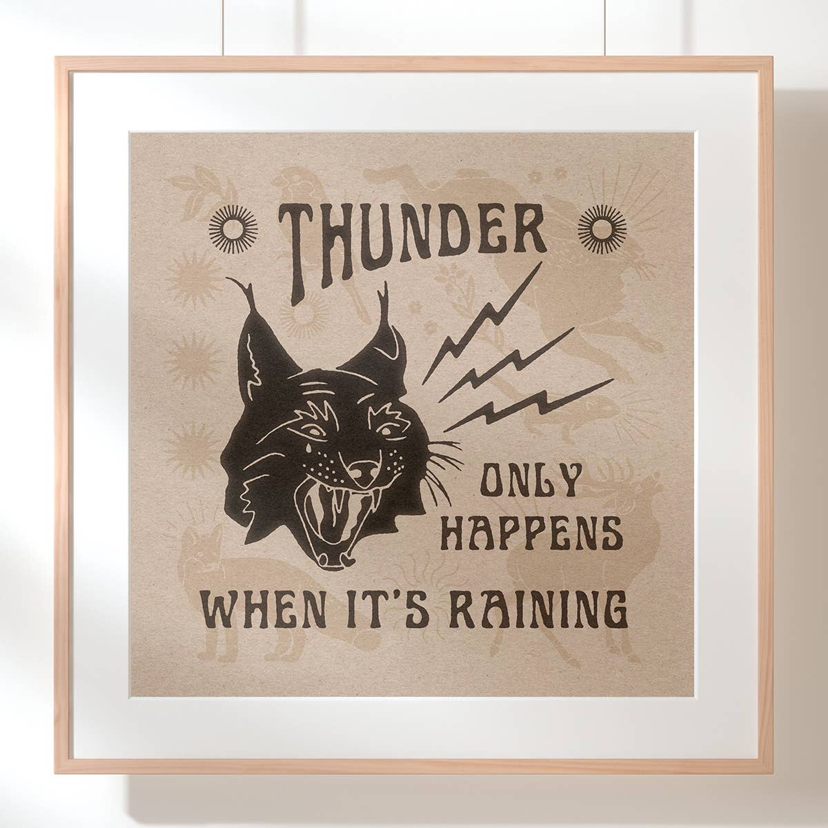 Caroline Clark - Thunder Cat Print (12" x 12")