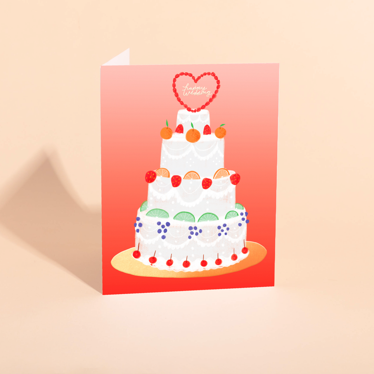 FRUIT CAKE WEDDING - Wedding Card