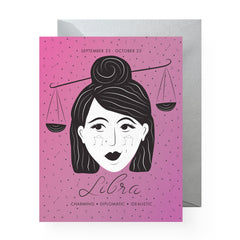 Boss Dotty - Zodiac Greeting Card - Libra