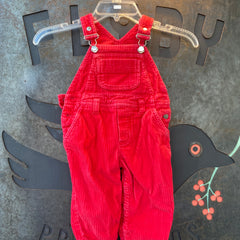 Apple Vintage - Apparel -  Red Courdoy Overalls X-Small