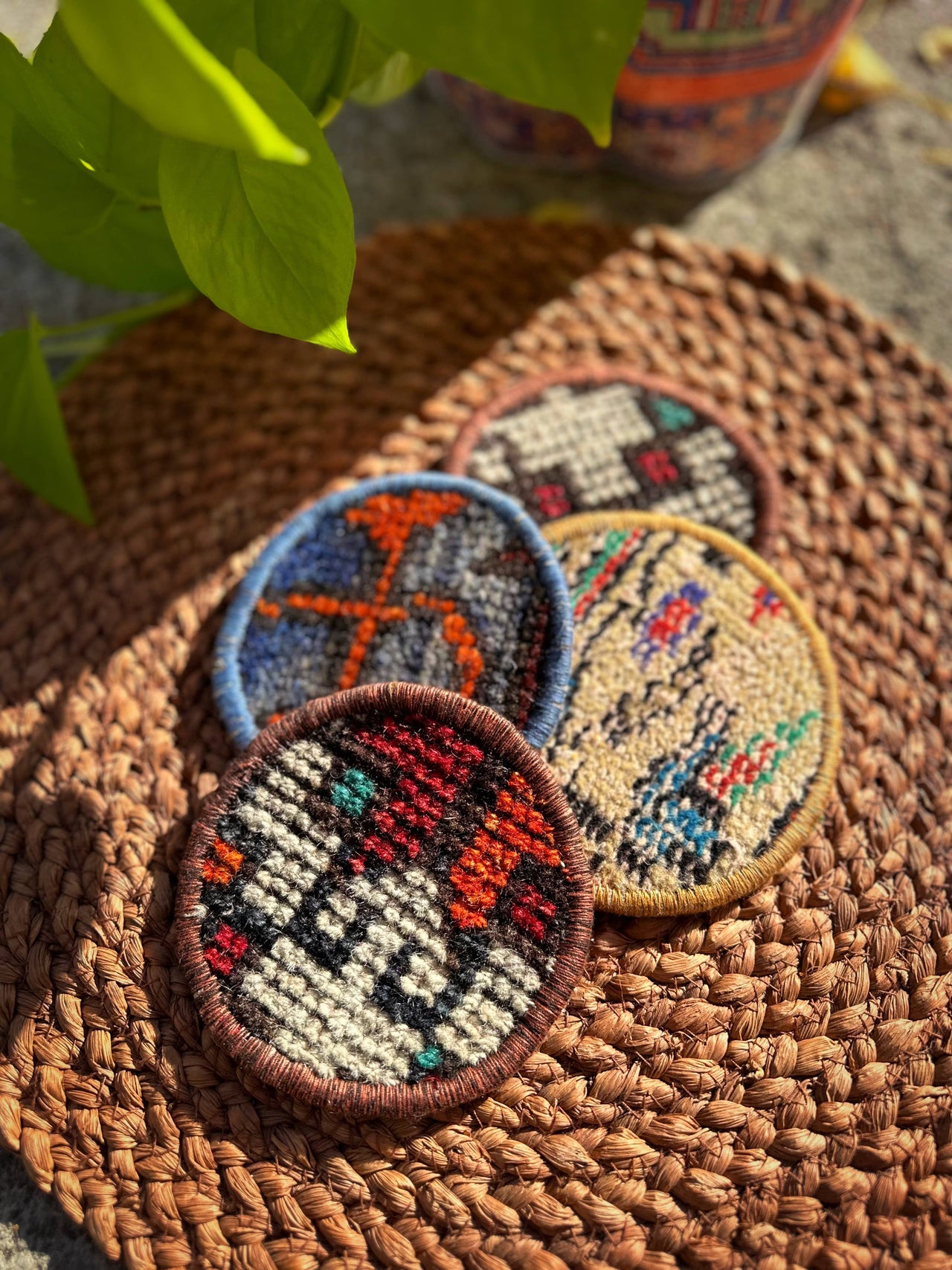 Brass Earth - Vintage Kilim Rug Coaster