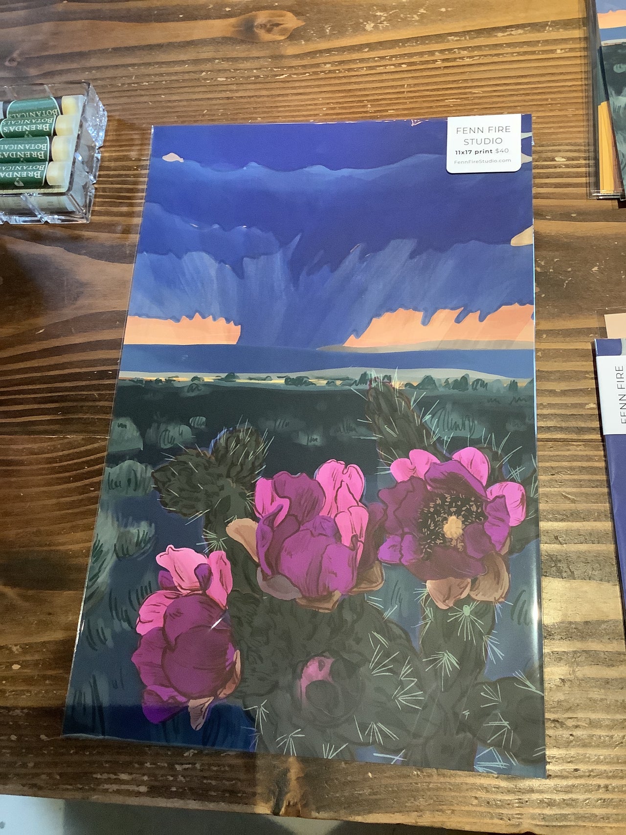 Fenn Fire Studio - Print 11”x17” - The Monsoon Cactus