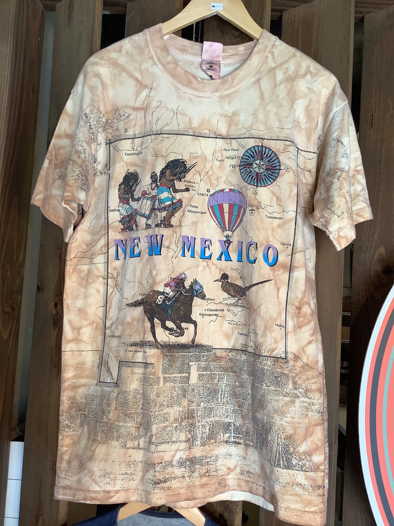 Vintage Clothing - New Mexico Map AOP tee