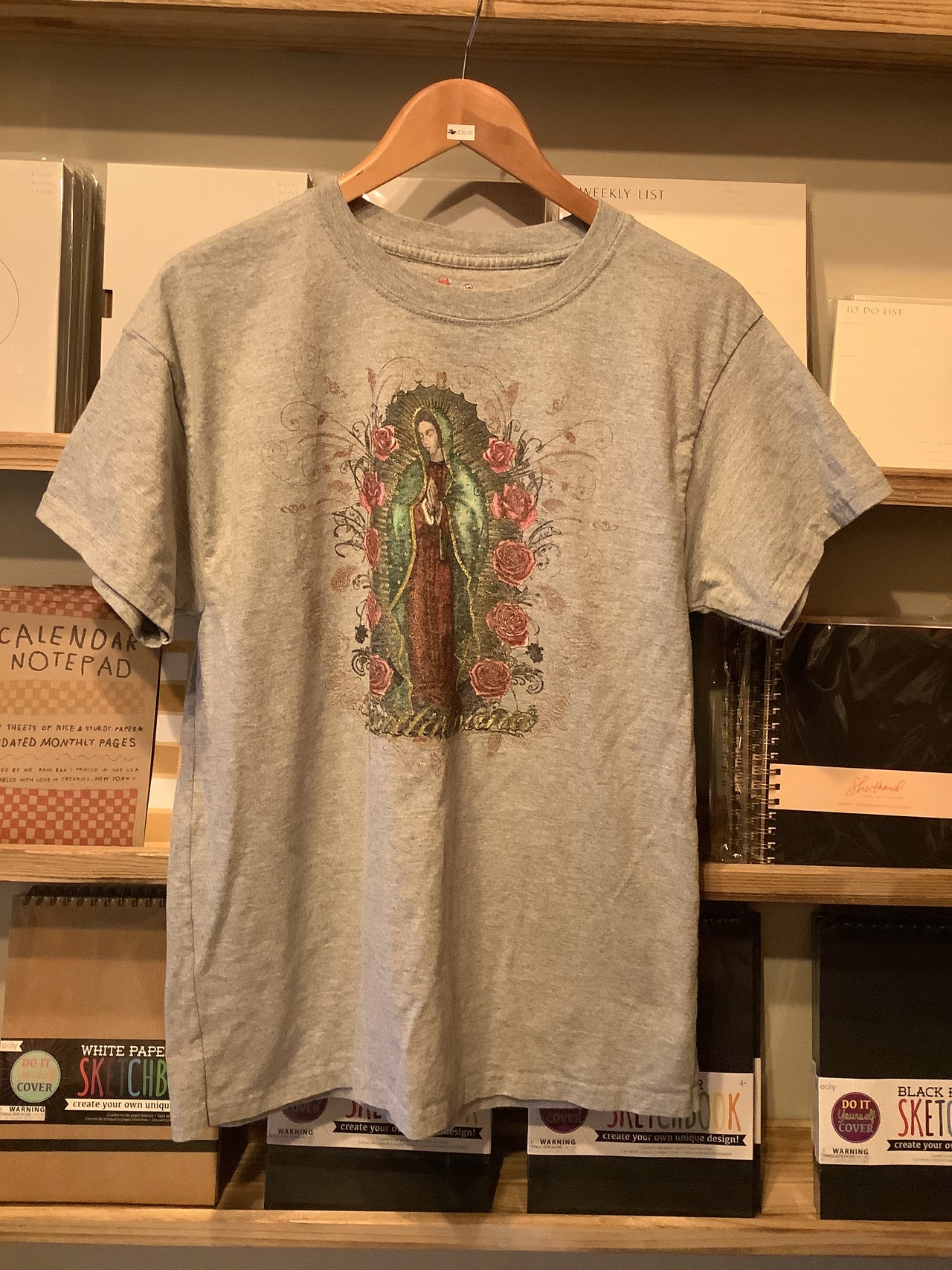 Vintage Clothing -  Guadalupana Virgin Mary tee  (grey)
