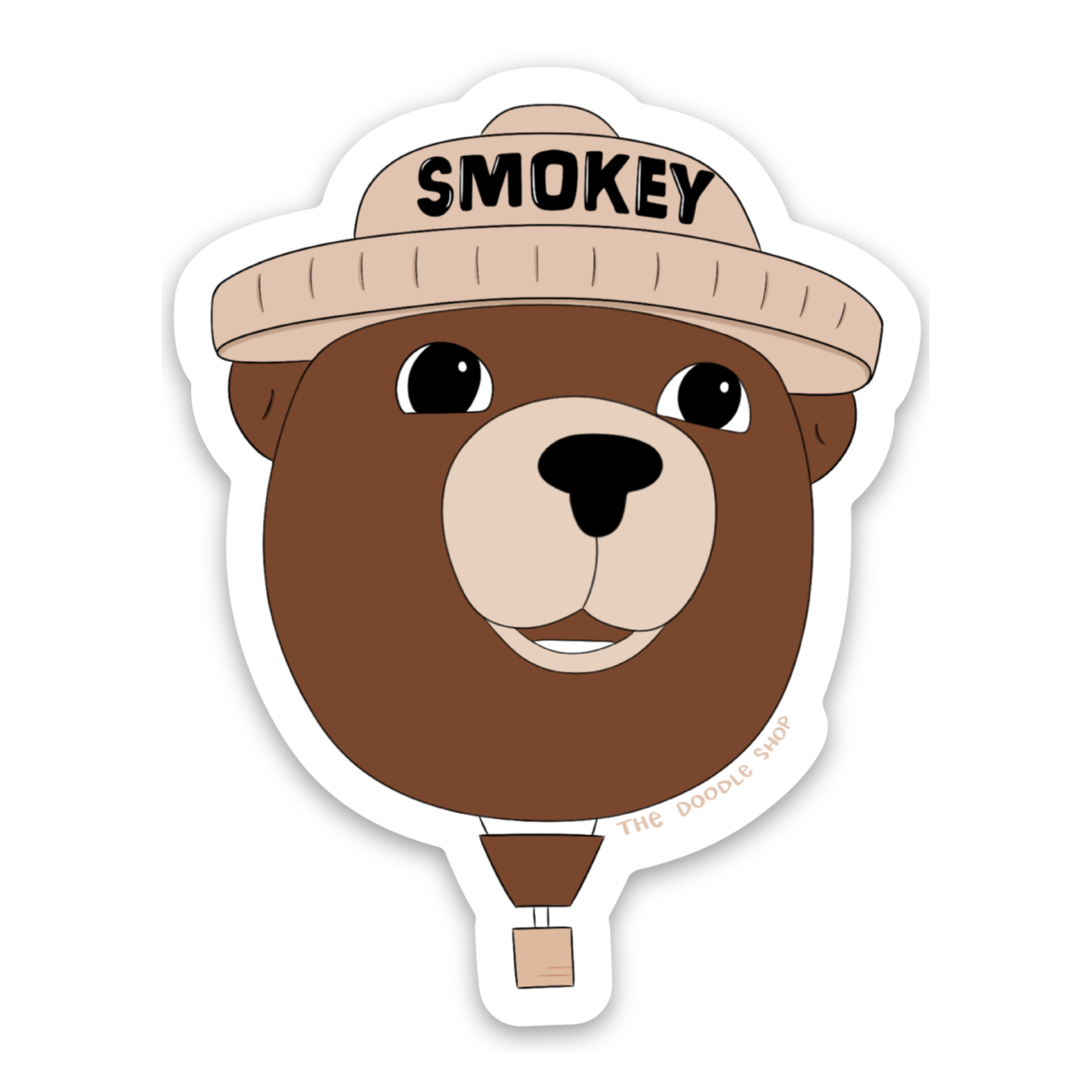 Smokey The Bear Hot Air Balloon Sticker