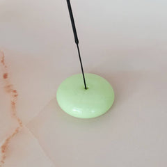 Glass Bubble Incense Holder : White Milk Glass