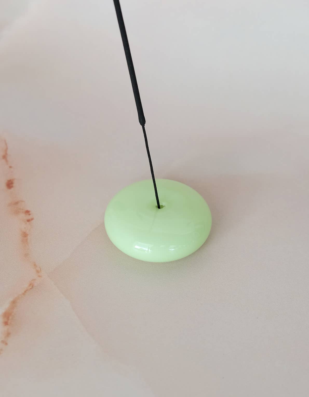 Glass Bubble Incense Holder : White Milk Glass