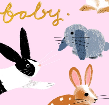 USAGI THREE - Baby Card