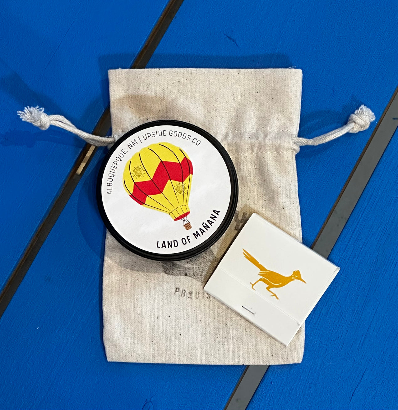 Land of Mañana Travel Candle Tin 2oz & Matchbook Duo