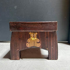 Flyby Provisions - Vintage Kids Hand-painted Wooden Stool