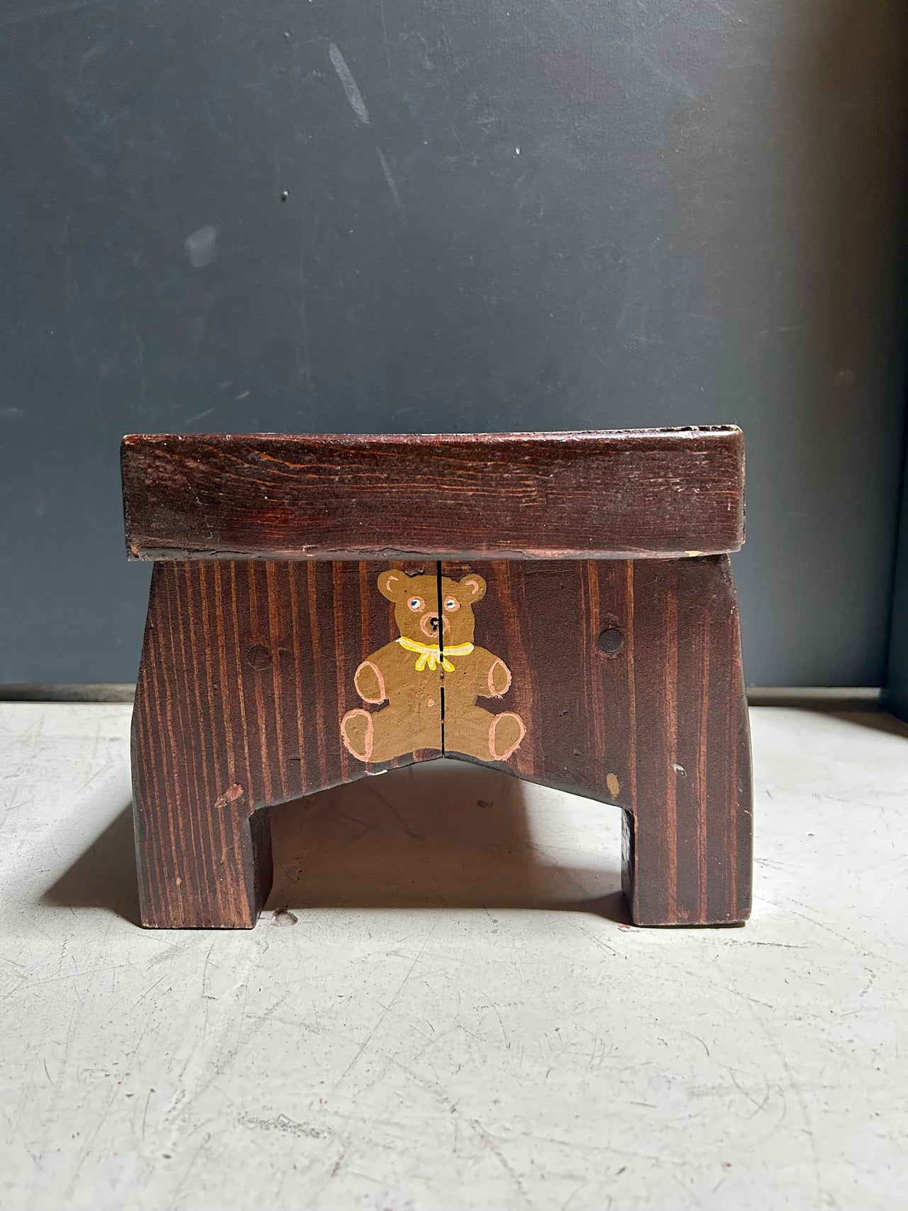 Flyby Provisions - Vintage Kids Hand-painted Wooden Stool