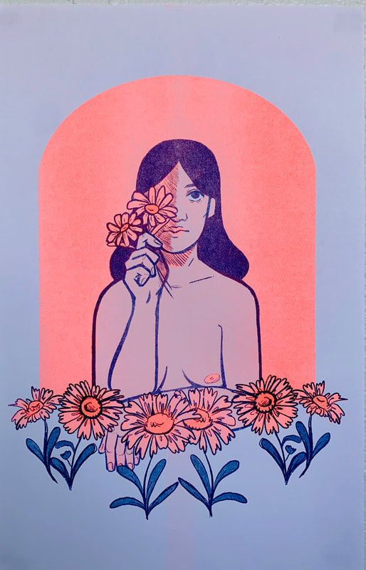 Caitlin Carcerano - Art - Asteracaea' Framed