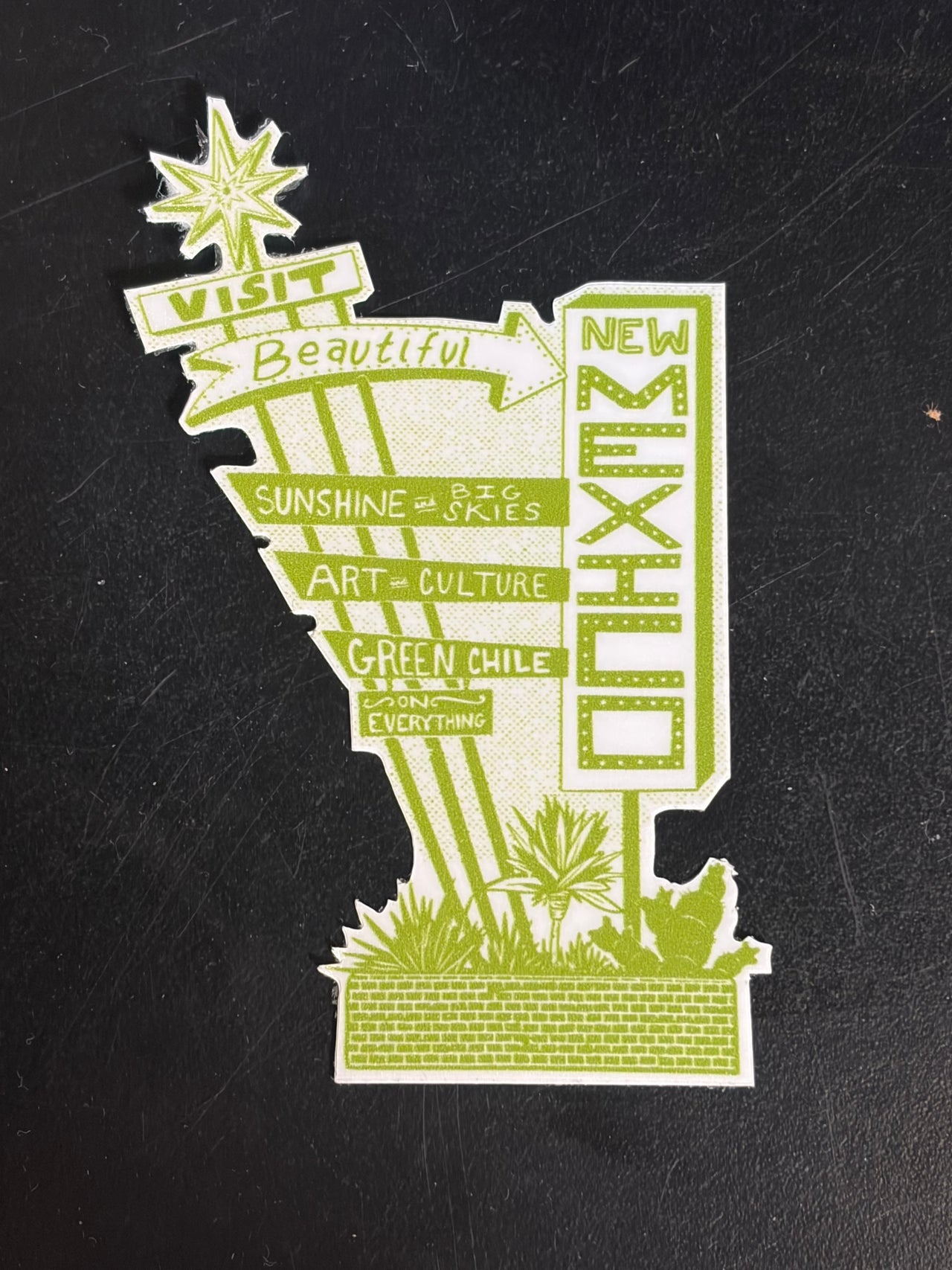 Visit Beautiful New Mexico Sticker - Green
