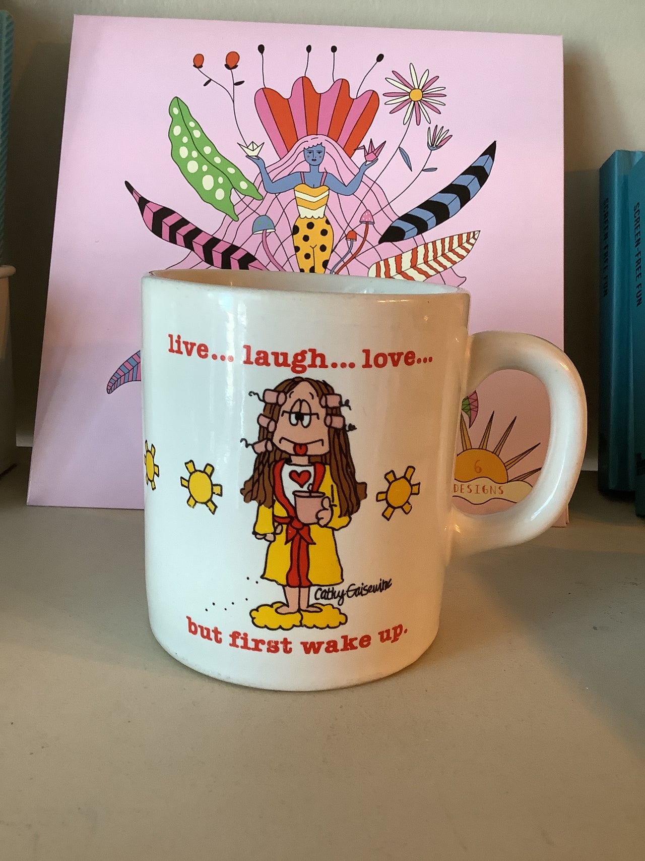 Vintage Glassware -  Vintage Cathy Ganz Mug