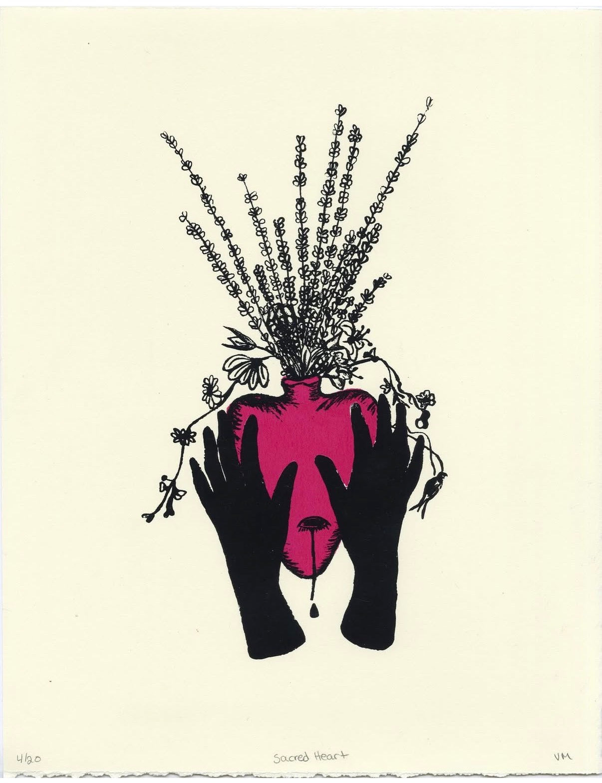 Victoria Miera - Sacred Heart - Postcard