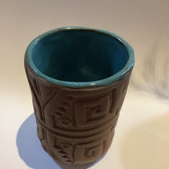 Ceramics By Marissa Wood - Ceramic Tea Cup - Blue & Brown