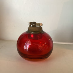 Vintage Glassware - Vintage 1960s Glass Blenko Glass Orb Table Lighter