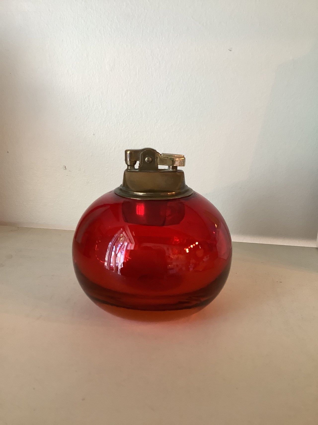 Vintage Glassware - Vintage 1960s Glass Blenko Glass Orb Table Lighter