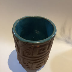 Ceramics By Marissa Wood - Ceramic Tea Cup - Blue & Brown