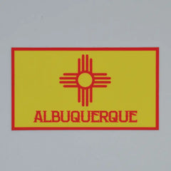 Metal - Sticker -New Mexico Flag Abq