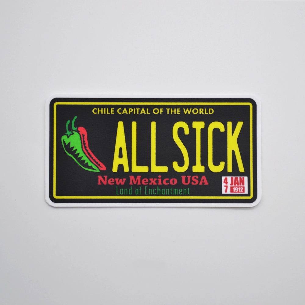 Metal the Brand - Sticker - All Sick Black License Plate