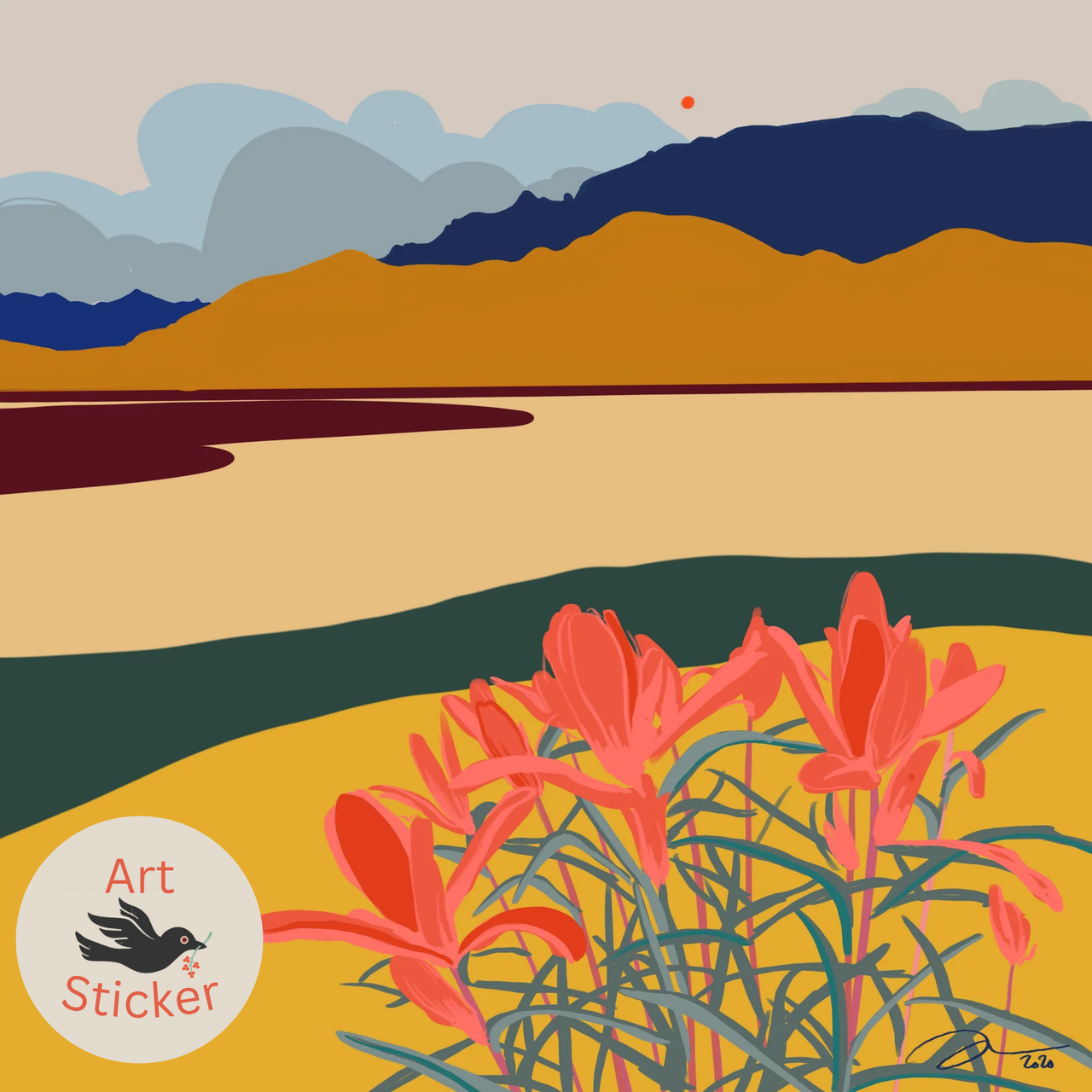 Fenn Fire Studio - Sticker - Sandia foothills