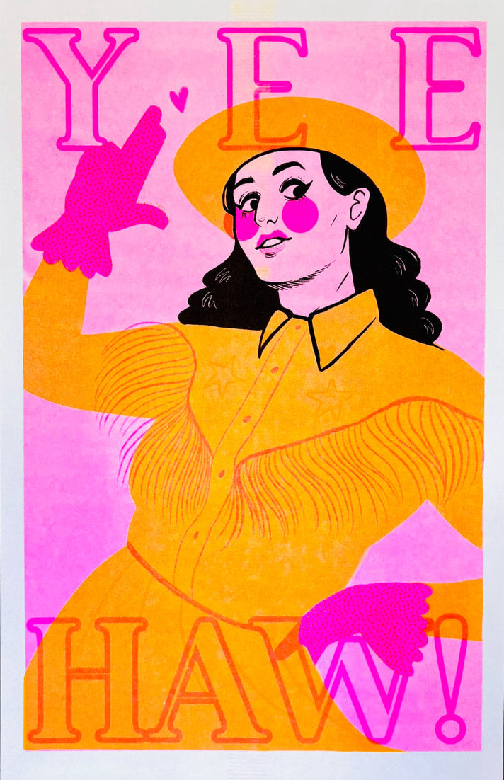 Caitlin Carcerano - Art - Yee Haw!' Framed