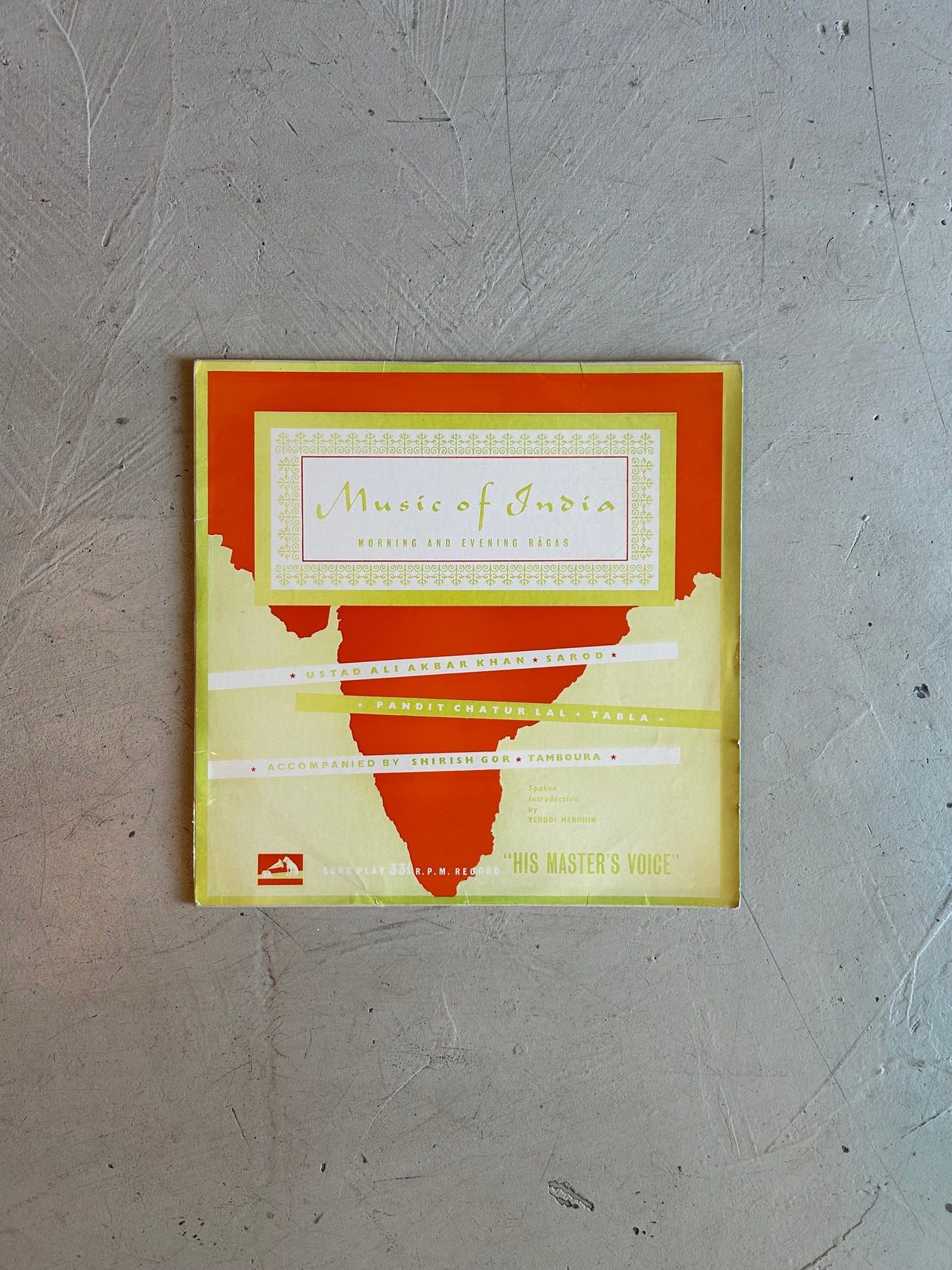 Flyby Provisions- Vintage Vinyl Record- "Music of India - Morning and Evening Ragas”