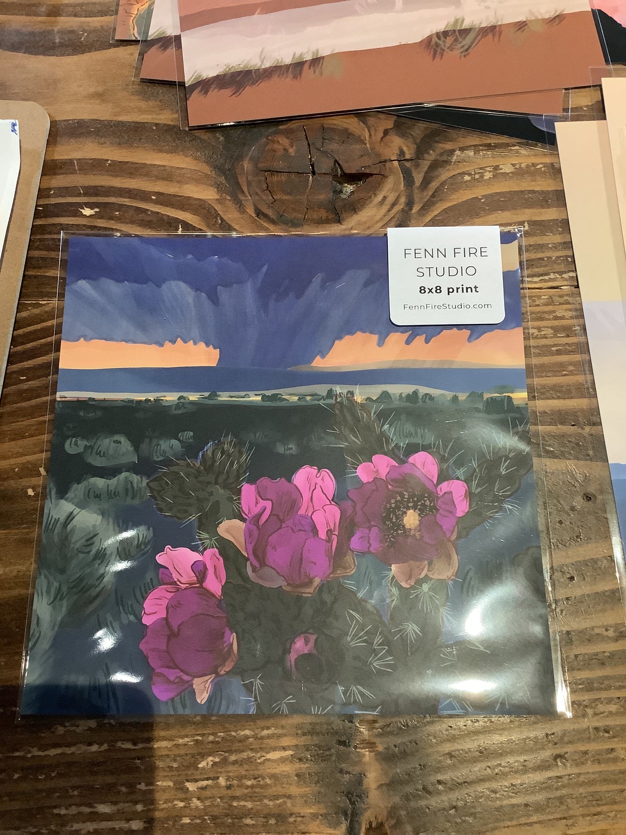 Fenn Fire Studio - Print 8”x8” - The Monsoon Cactus