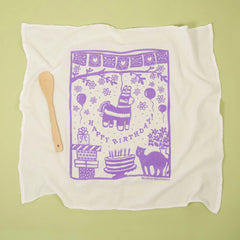 Kei & Molly - Tea Towel - Birthday (Lilac)