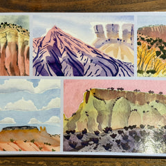 Sean Hudson - Postcard - Purple Ghost Ranch Mesas Magic Sky