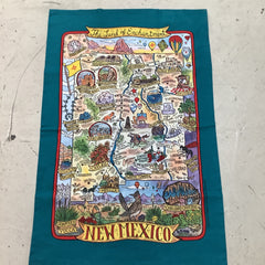 Apple Vintage - New Mexico Map art tapestry hand towel