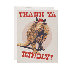 Thank Ya Kindly Thank You Greeting Card : Single
