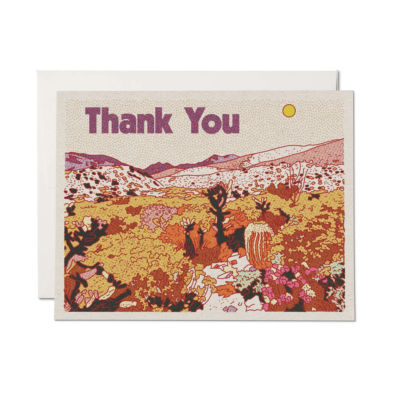 Desert Thanks Thank You Greeting Card : Single