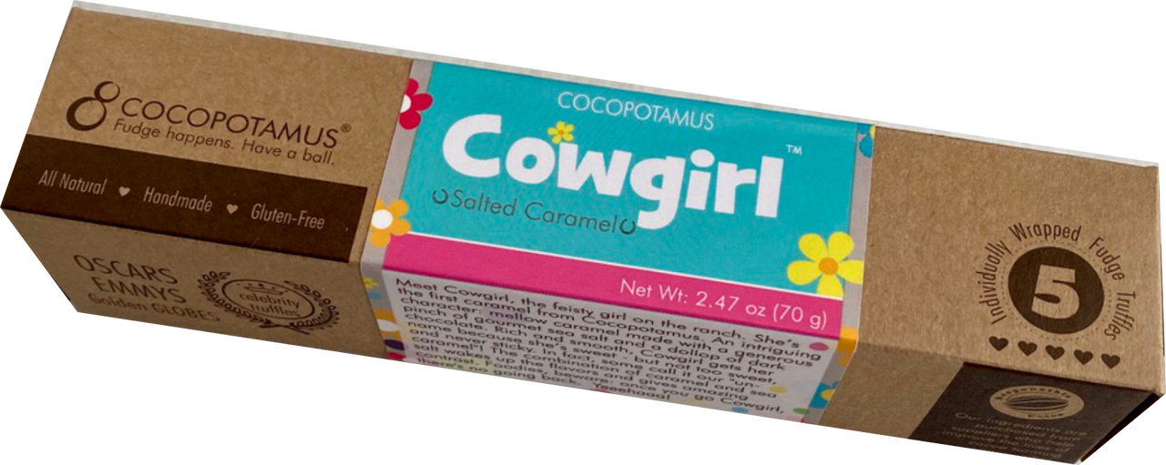 Cocopotamus - Cowgirl- Mellow Sea Salt Caramel Truffles (5-pack)