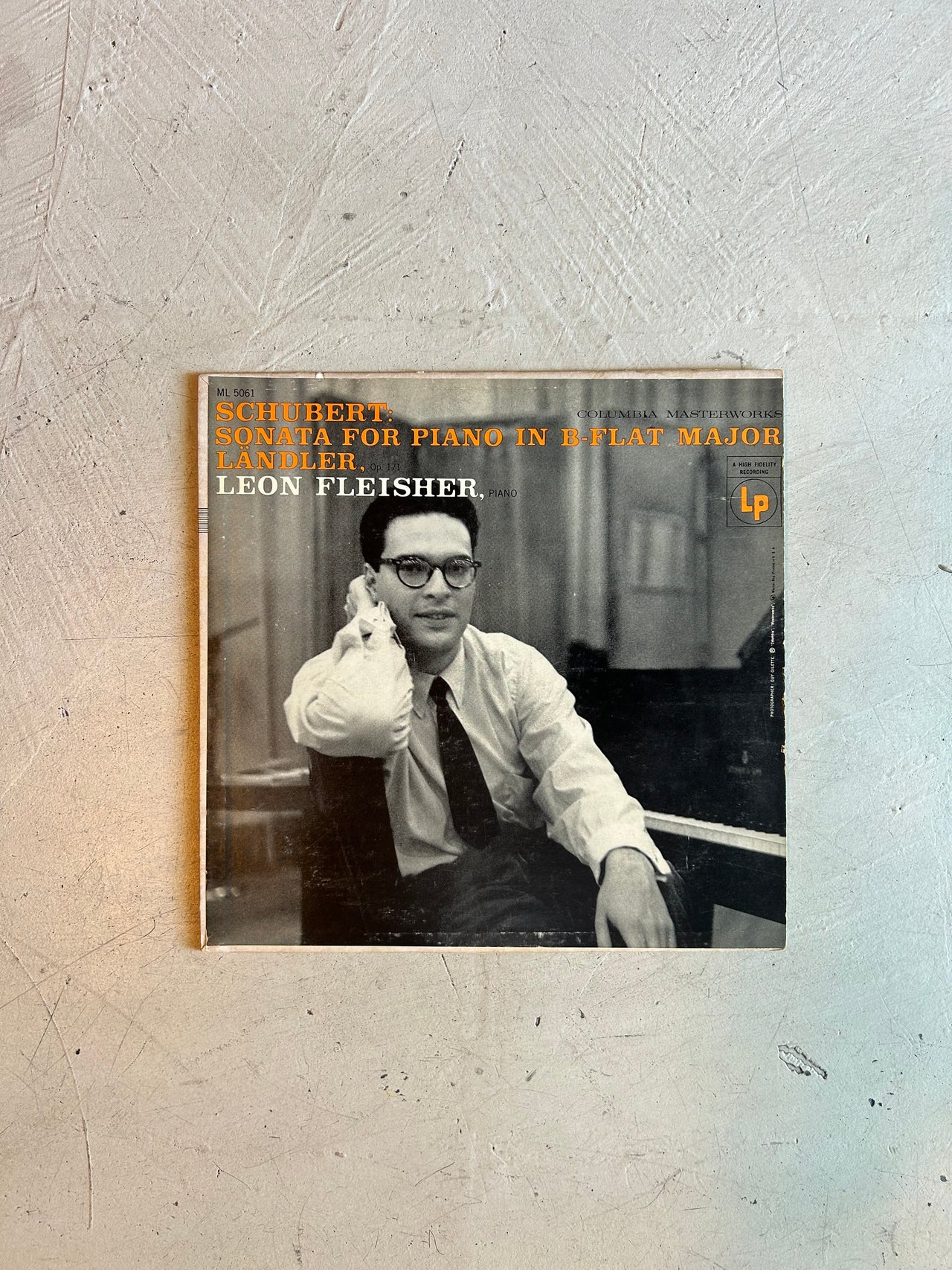 Flyby Provisions- Vintage Vinyl Record - “Schubert: Sonata for Piano in B-Flat Major Landler, Op 171, Leon Fleisher, Piano”