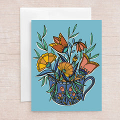 Jen Fox - Teacup Bouquet Card