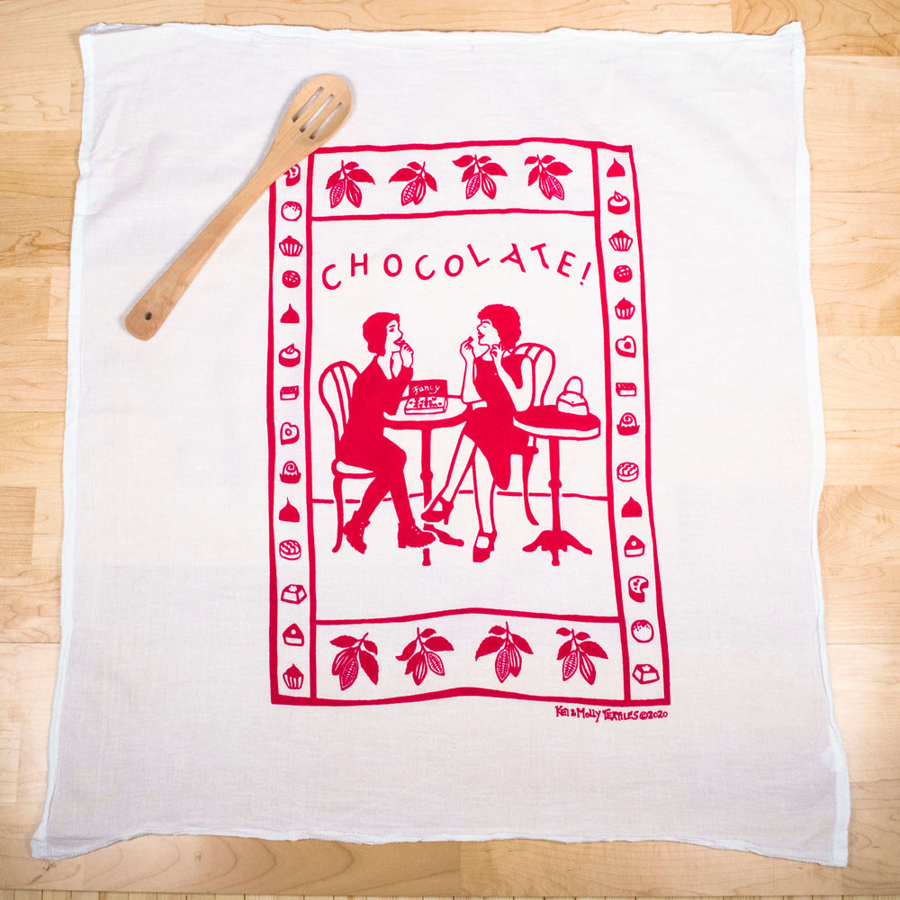 Kei & Molly - Tea Towel - Chocolate