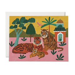 Red Cap Cards - Greeting Card - Tiger Family